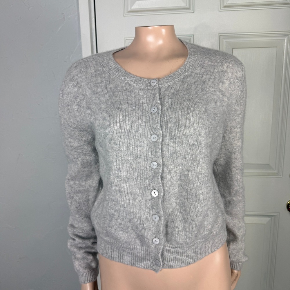 Reformation Women's Sweater Medium Cashmere Button Knit Designer FF19